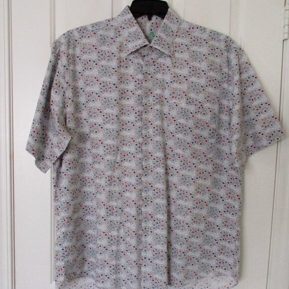 Alan Flusser Mens S/S Multicolor Cotton Floral Casual Shirt NWOT - Size XL - Picture 3 of 3